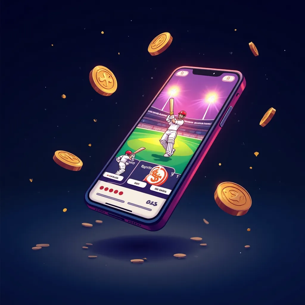 cricket book mobile app download interface